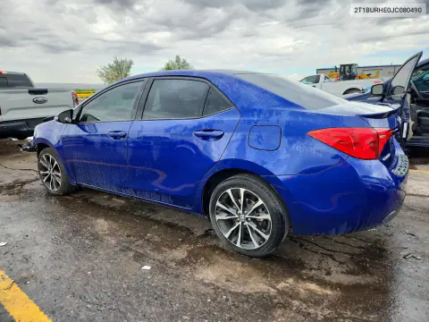 2018 Toyota Corolla Se VIN 2T1BURHE0JC080490 фото 2