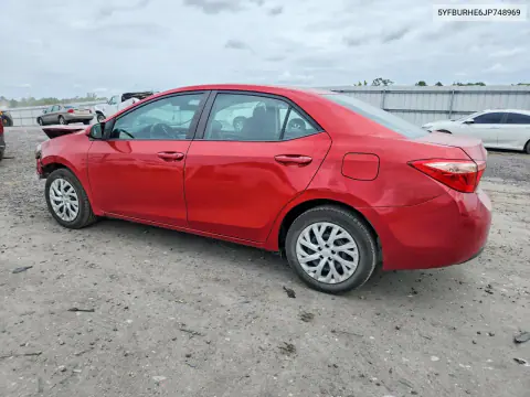 2018 Toyota Corolla Le VIN 5YFBURHE6JP748969 фото 2