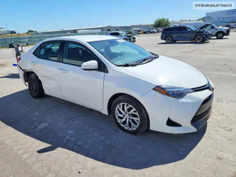 2018 Toyota Corolla Le VIN 5YFBURHE8JP756670 фото 4