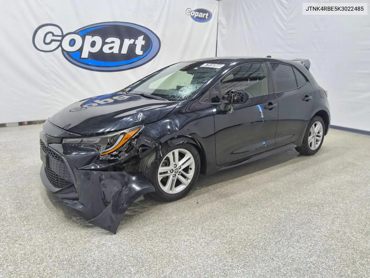 JTNK4RBE5K3022485 Toyota Corolla 2019 — повреждение Передняя часть, фото до ремонта