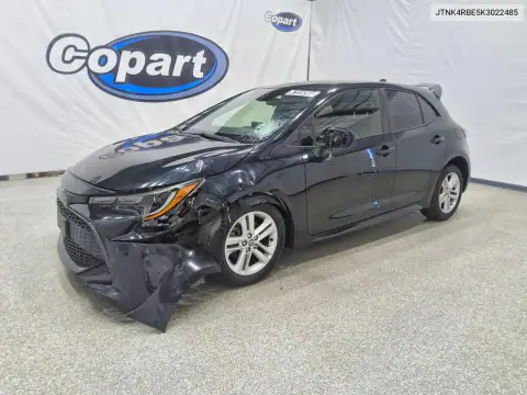 JTNK4RBE5K3022485 — 2019 Toyota Corolla, Передняя часть, фото до ремонта