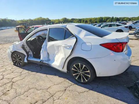 2019 Toyota Corolla Se VIN 2T1BURHE1KC155666 фото 2