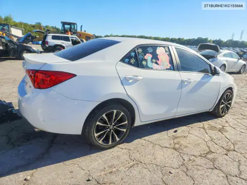 2019 Toyota Corolla Se VIN 2T1BURHE1KC155666 фото 3
