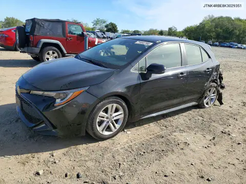 JTNK4RBE8K3029351 — 2019 Toyota Corolla, Задняя часть, фото до ремонта