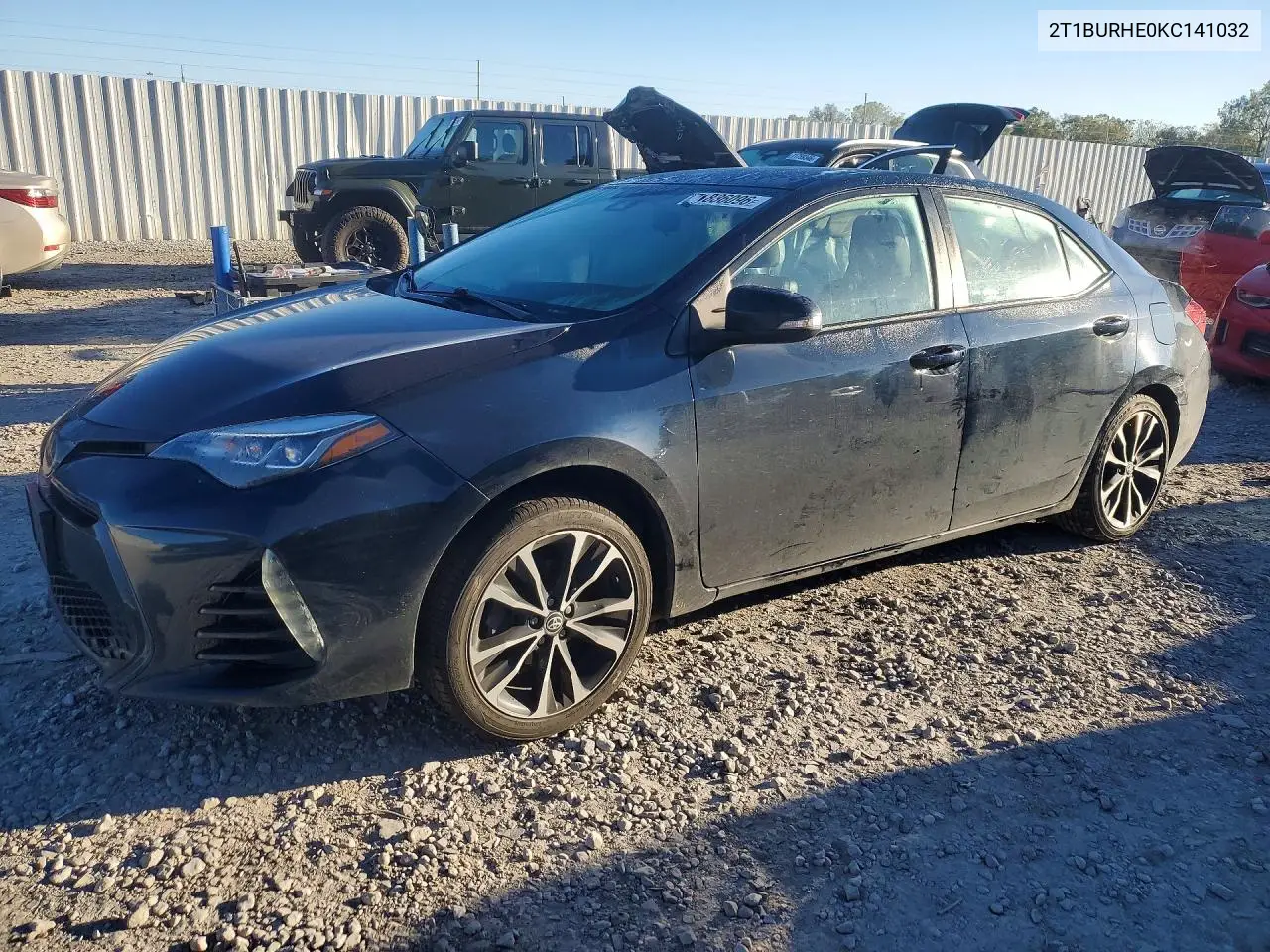 2019 Toyota Corolla Se VIN 2T1BURHE0KC141032 фото 1