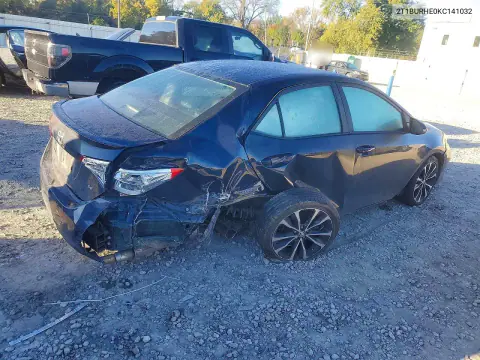 2019 Toyota Corolla Se VIN 2T1BURHE0KC141032 фото 3