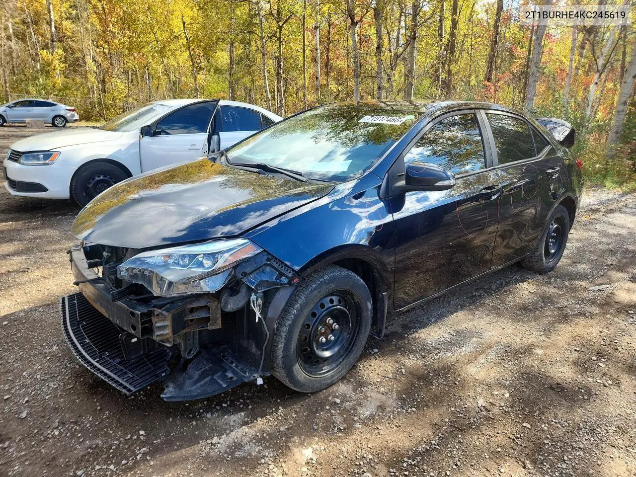 2T1BURHE4KC245619 Toyota Corolla 2019 — повреждение Передняя часть, фото до ремонта