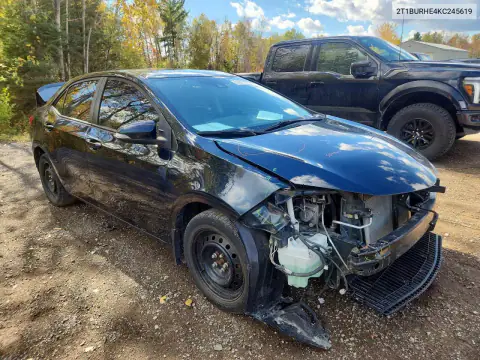 2T1BURHE4KC245619 — 2019 Toyota Corolla, фото 4 с аукциона Copart, Передняя часть