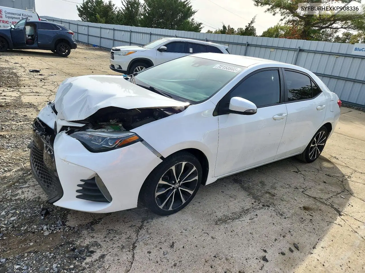 5YFBURHEXKP908336 Toyota Corolla 2019 — повреждение Передняя часть, фото до ремонта
