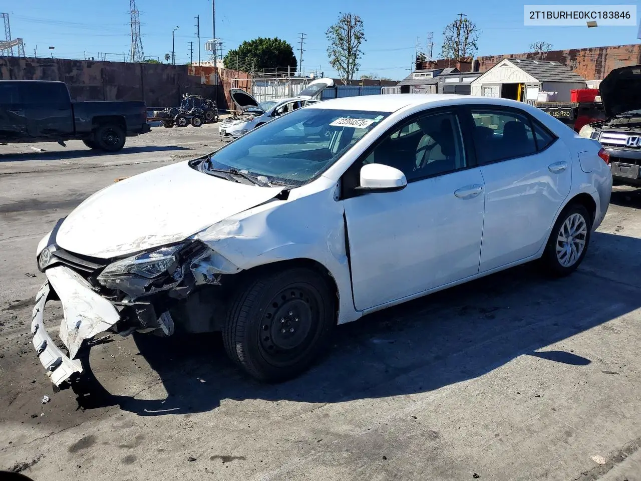 2019 Toyota Corolla Le VIN 2T1BURHE0KC183846 фото 1