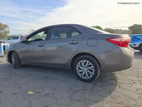 2019 Toyota Corolla Le VIN 2T1BURHE3KC153613 фото 2