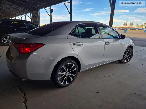 2019 Toyota Corolla Se VIN 2T1BURHE8KC195341 фото 3