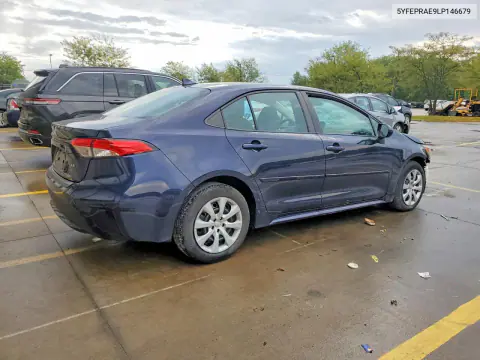 2020 Toyota Corolla Le VIN 5YFEPRAE9LP146679 фото 3