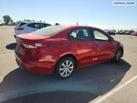 2020 Toyota Corolla Le VIN JTDEPRAE1LJ002998 фото 3