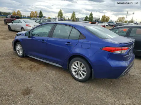 2020 Toyota Corolla Se VIN 5YFB4RBE1LP012145 фото 2
