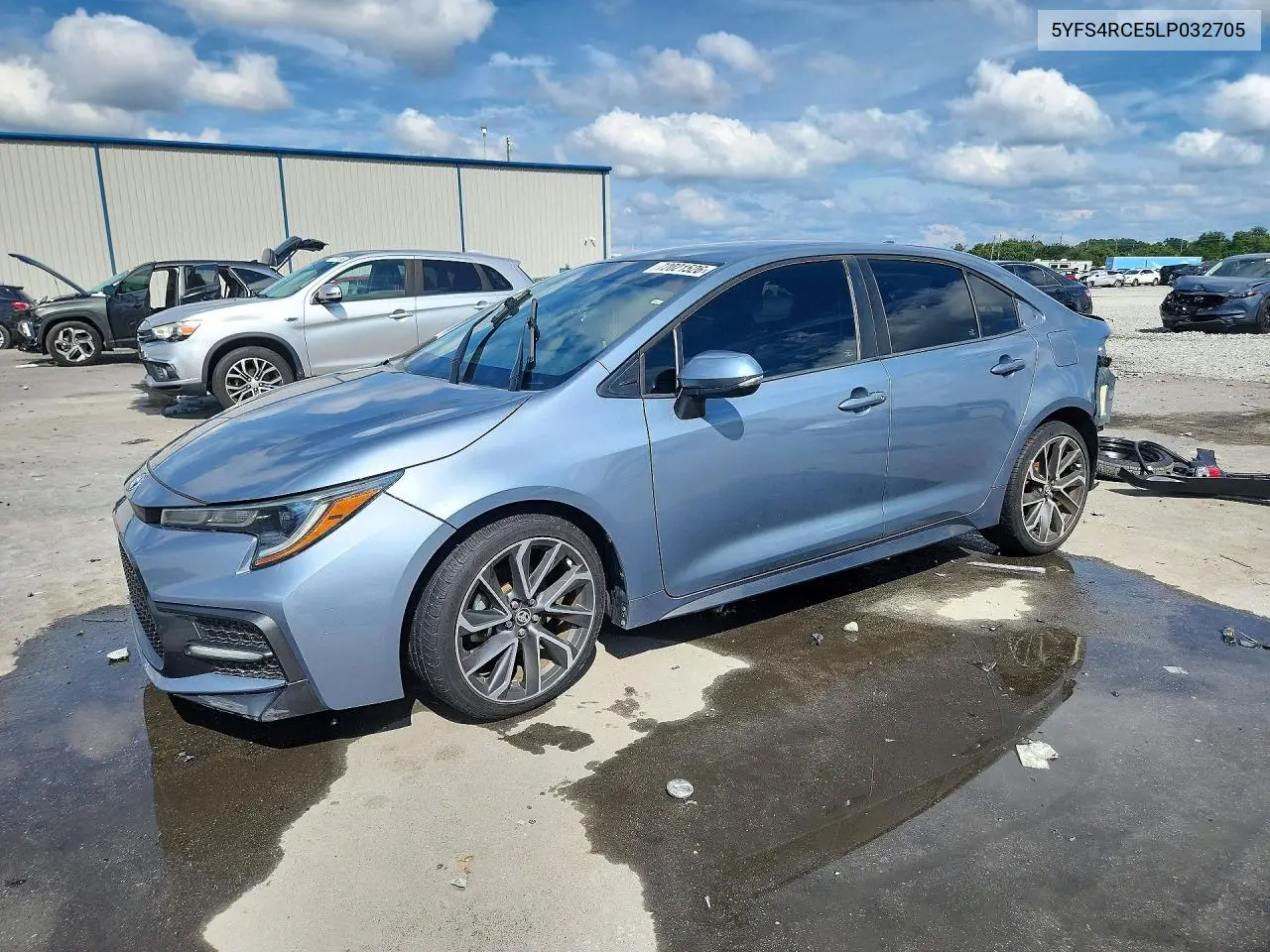 2020 Toyota Corolla Se VIN 5YFS4RCE5LP032705 фото 1