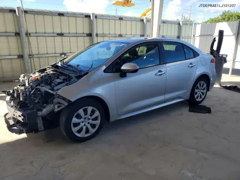 JTDEPRAE1LJ101207 — 2020 Toyota Corolla, Передняя часть, фото до ремонта