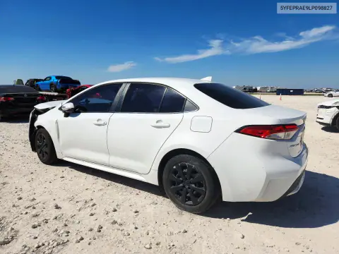 2020 Toyota Corolla Le VIN 5YFEPRAE9LP098827 фото 2