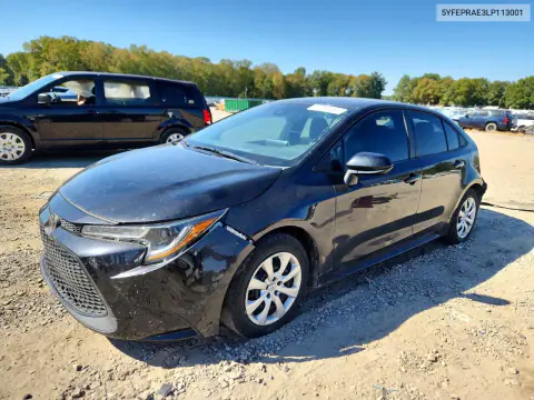 5YFEPRAE3LP113001 — 2020 Toyota Corolla, Задняя часть, фото до ремонта