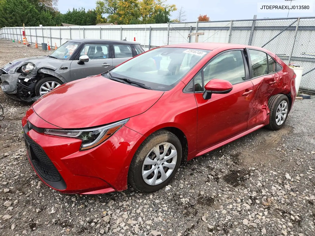 JTDEPRAEXLJ013580 Toyota Corolla 2020 — повреждение Сторона, фото до ремонта
