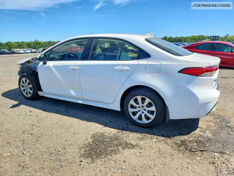 2021 Toyota Corolla Le VIN JTDEPMAEXMJ140382 фото 2