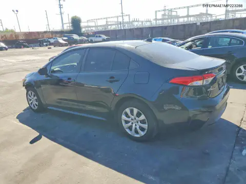 2021 Toyota Corolla Le VIN 5YFEPMAE1MP223288 фото 2