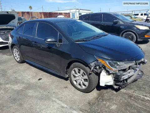 2021 Toyota Corolla Le VIN 5YFEPMAE1MP223288 фото 4