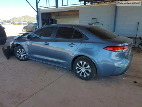 2021 Toyota Corolla Le VIN JTDEAMDE6MJ025405 фото 2