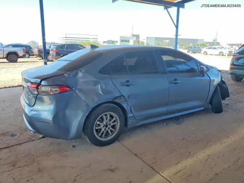 2021 Toyota Corolla Le VIN JTDEAMDE6MJ025405 фото 3