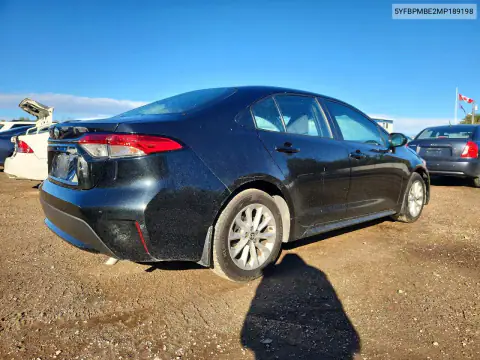 5YFBPMBE2MP189198 — 2021 Toyota Corolla, фото 3 с аукциона Copart, Подтопление