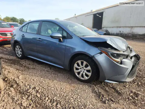 2021 Toyota Corolla Le VIN 5YFEPMAE9MP163017 фото 4