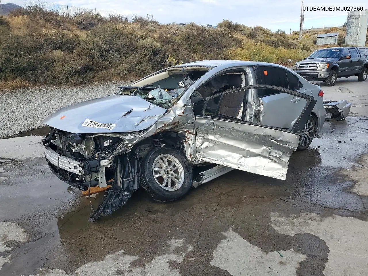 2021 Toyota Corolla Le VIN JTDEAMDE9MJ027360 фото 1