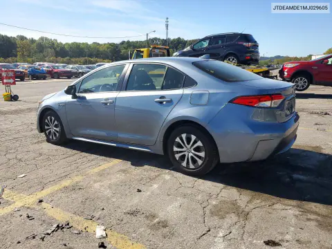 2021 Toyota Corolla Le VIN JTDEAMDE1MJ029605 фото 2