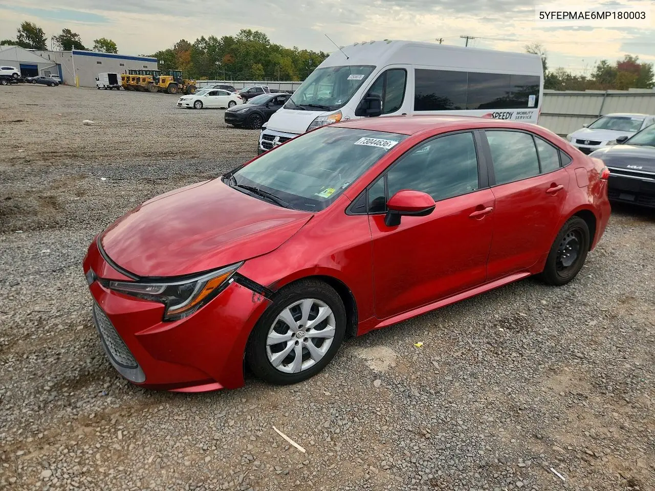 5YFEPMAE6MP180003 Toyota Corolla 2021 — повреждение Передняя часть, фото до ремонта