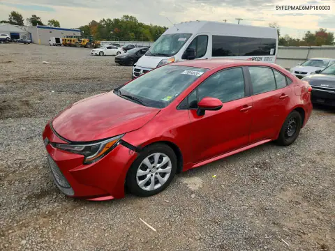 5YFEPMAE6MP180003 — 2021 Toyota Corolla, Передняя часть, фото до ремонта