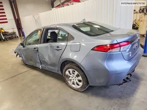 2022 Toyota Corolla Le VIN 5YFEPMAE4NP279758 фото 2