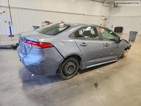 2022 Toyota Corolla Le VIN 5YFEPMAE4NP279758 фото 3