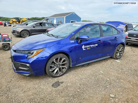 5YFS4MCE3NP115068 — 2022 Toyota Corolla, Задняя часть, фото до ремонта