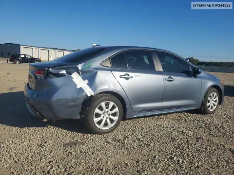 2022 Toyota Corolla Le VIN 5YFEPMAE7NP344828 фото 3
