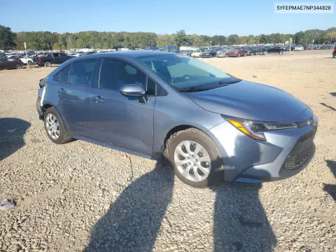2022 Toyota Corolla Le VIN 5YFEPMAE7NP344828 фото 4