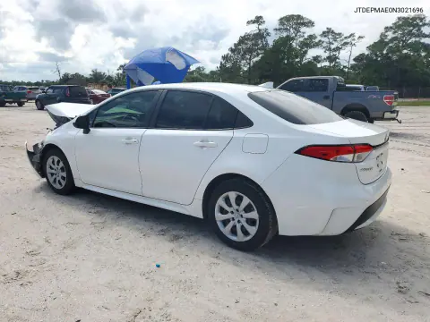 2022 Toyota Corolla Le VIN JTDEPMAE0N3021696 фото 2