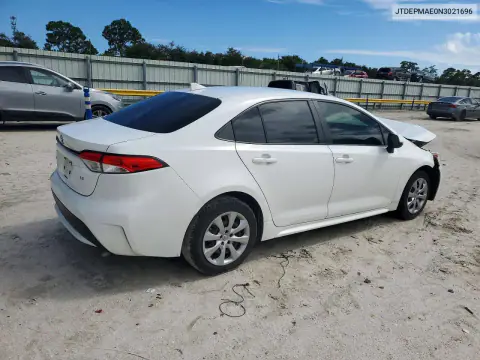 2022 Toyota Corolla Le VIN JTDEPMAE0N3021696 фото 3