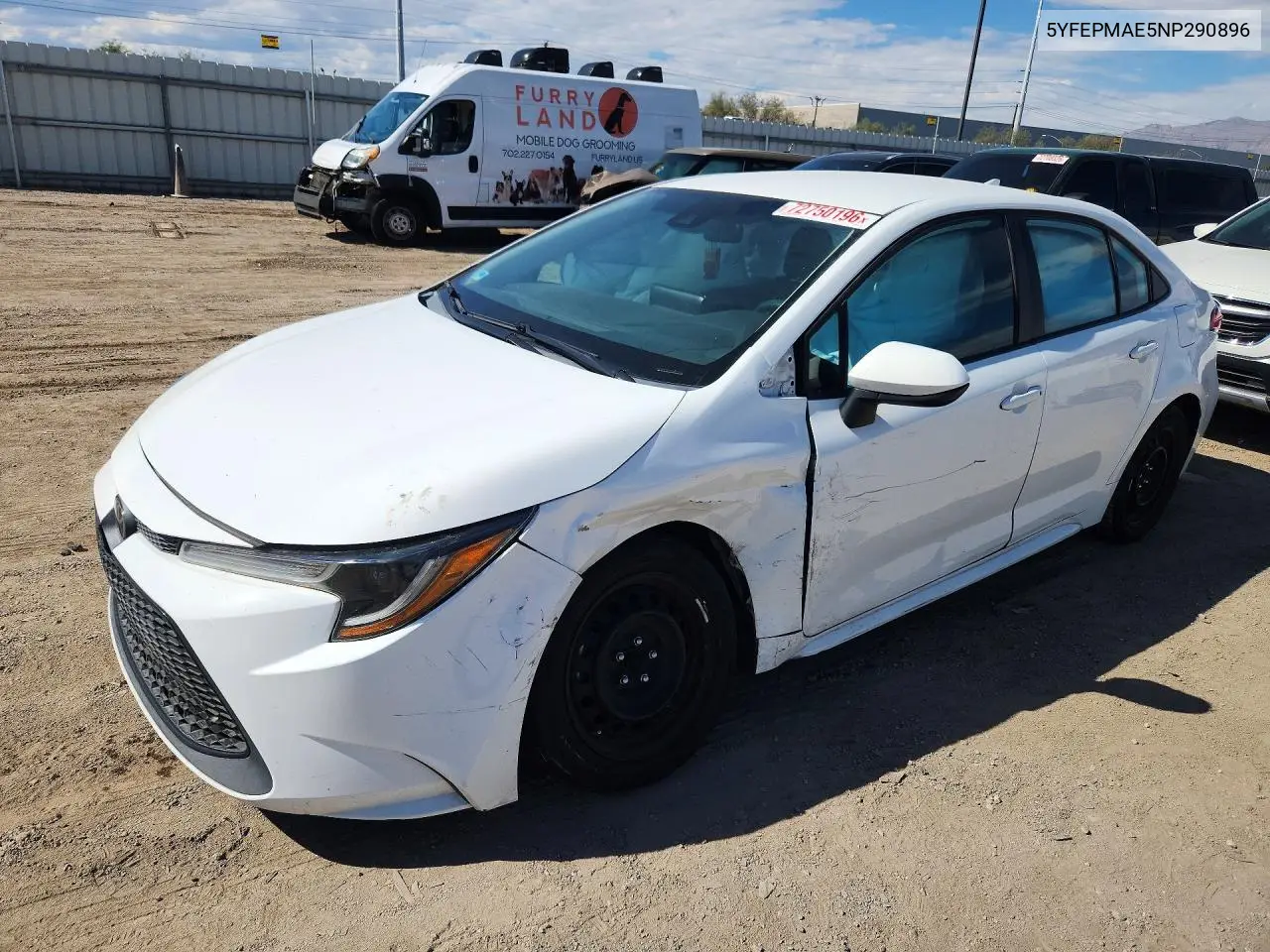 2022 Toyota Corolla Le VIN 5YFEPMAE5NP290896 фото 1