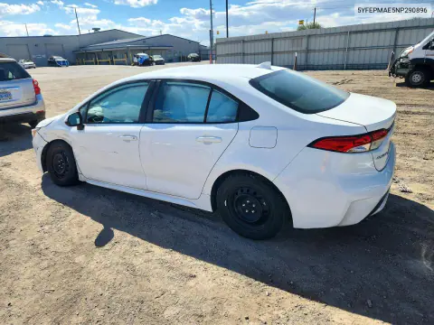 2022 Toyota Corolla Le VIN 5YFEPMAE5NP290896 фото 2