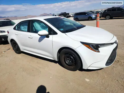 2022 Toyota Corolla Le VIN 5YFEPMAE5NP290896 фото 4