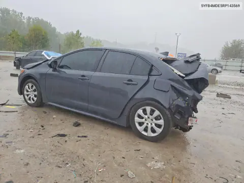 2024 Toyota Corolla Le VIN 5YFB4MDE5RP143569 фото 2