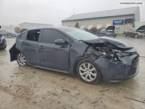 2024 Toyota Corolla Le VIN 5YFB4MDE5RP143569 фото 4