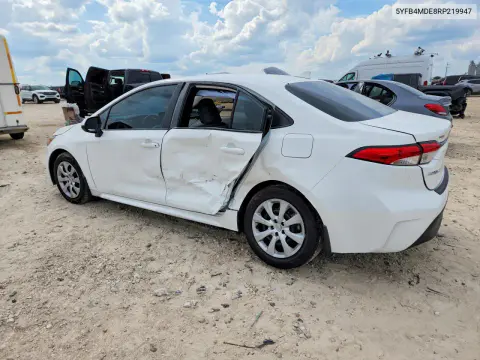 2024 Toyota Corolla Le VIN 5YFB4MDE8RP219947 фото 2