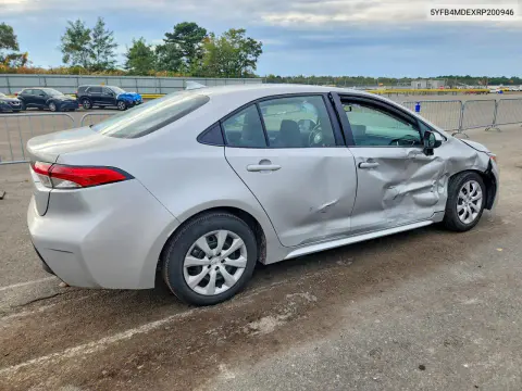 2024 Toyota Corolla Le VIN 5YFB4MDEXRP200946 фото 3