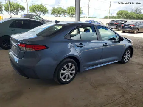2024 Toyota Corolla Le VIN 5YFB4MDE2RP114840 фото 3